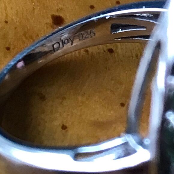 Natural Green Apatite Sterling Silver Artistic Ring Size 5 - Picture 5 of 8